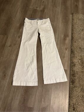 White Women’s Flare Jeans - Classic White Denim